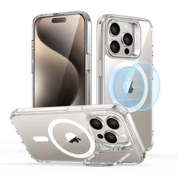 Θήκη ESR Classic Hybrid Case with Stash Stand (HaloLock) Clear-Apple iPhone 15 Pro