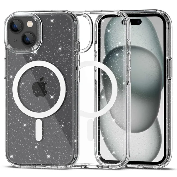 Θήκη Tech-Protect Flexair Hybrid Magsafe Glitter Clear-Apple iPhone 15 Plus