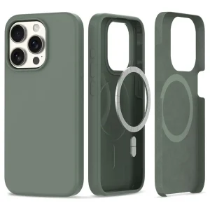 Θήκη Tech-Protect Silicone MagSafe Olive-Apple iPhone 15 Pro Max