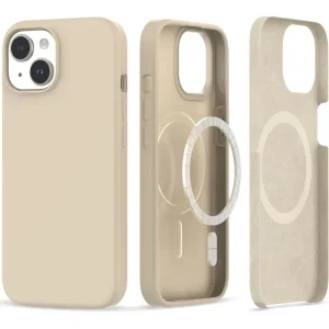 Θήκη Tech-Protect Silicone MagSafe Sand Beige-Apple iPhone 15