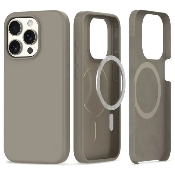 Θήκη Tech-Protect Silicone MagSafe Titanium-Apple iPhone 15 Pro