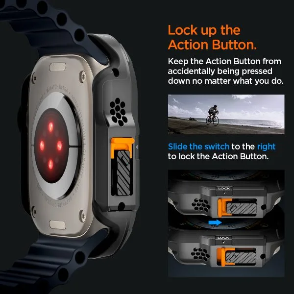 Θήκη Apple Watch Ultra 1/2/3 49mm Spigen Lock Fit Black (ACS06208) - Image 18