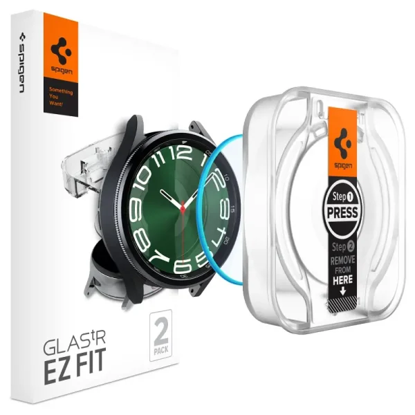 Spigen GLAS.tR EZ Fit 2-Pack-Samsung Galaxy Watch 6 Classic 47mm (AGL07066)