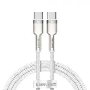Baseus Cafule Metal Cable PD100W 1m White CATJK-C02 (Type-C to Type-C)