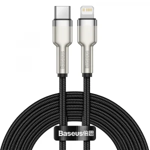 Baseus Cafule Metal Cable PD20W 2m Black CATLJK-B011 (Type-C to Lightning)