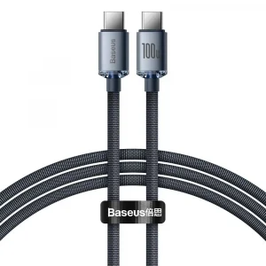 Baseus Crystal Shine Cable PD100W Black 1.2m CAJY000601 (Type-C to Type-C)