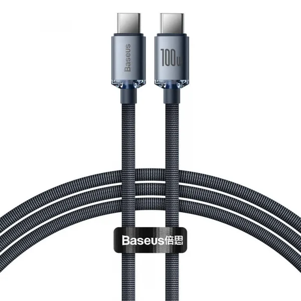Baseus Crystal Shine Cable PD100W Black 1.2m CAJY000601 (Type-C to Type-C)
