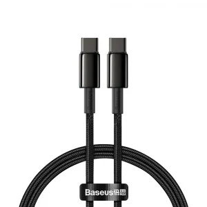 Baseus Tungsten Gold Series Cable PD100W 1m Black CATWJ-01 (Type-C to Type-C)
