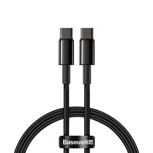 Baseus Tungsten Gold Series Cable PD100W 1m Black CATWJ-01 (Type-C to Type-C)