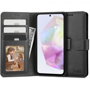 Θήκη Tech-Protect Wallet Black-Samsung Galaxy A35 5G