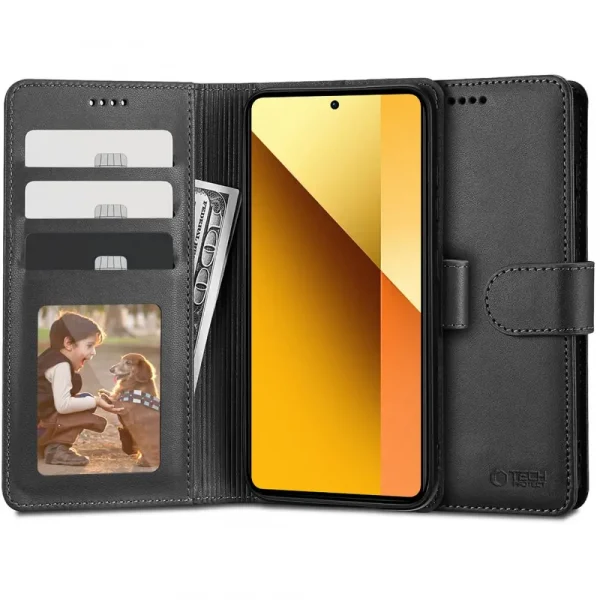 Θήκη Tech-Protect Wallet Black-Xiaomi Redmi Note 13 5G