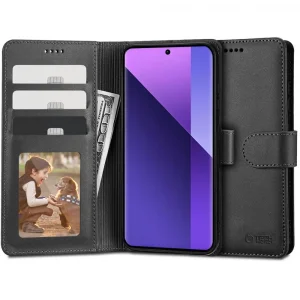 Θήκη Tech-Protect Wallet Black-Xiaomi Redmi Note 13 Pro+ Plus 5G