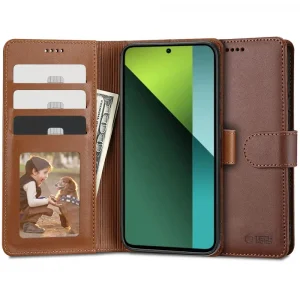 Θήκη Tech-Protect Wallet Brown-Xiaomi Redmi Note 13 Pro 5G/Poco X6 5G