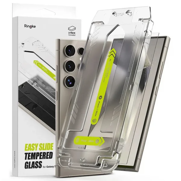 Ringke Easy Slide Tempered Glass Clear-Samsung Galaxy S24 Ultra (2-Pack)