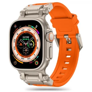 Tech-Protect Delta Pro Band Orange/Titanium-Apple Watch Series 42/44/45/49mm