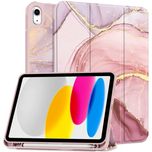 Tech-Protect Smart Case Pen Marble-Apple iPad 10.9" (2022)