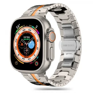 Tech-Protect Stainless Line Band Titanium/Orange-Apple Watch Series 42/44/45/49mm