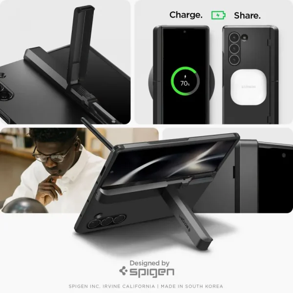 Θήκη Spigen Tough Armor Pro Pen Black-Samsung Galaxy Z Fold 6 (ACS07826) - Image 2