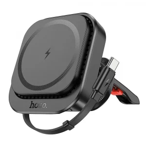 Hoco HW23 Car Wireless Magnetic Charger Black για Αεραγωγό