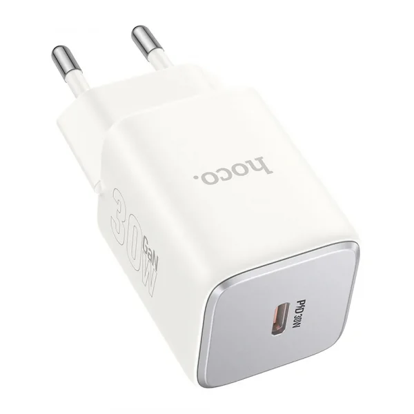 Hoco N43 Charger Type-C PD QC 30W GaN Moonlight White