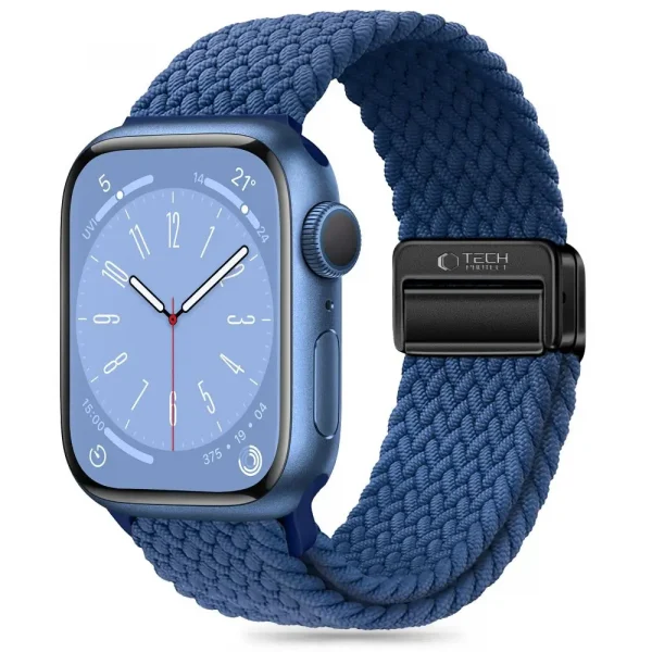 Tech-Protect Nylon Mag Band Montego Blue-Apple Watch Series 42/44/45/49mm