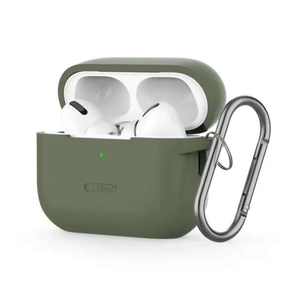 Tech-Protect Silicone Hook Olive Green-Apple AirPods Pro (1 Gen & 2 Gen)