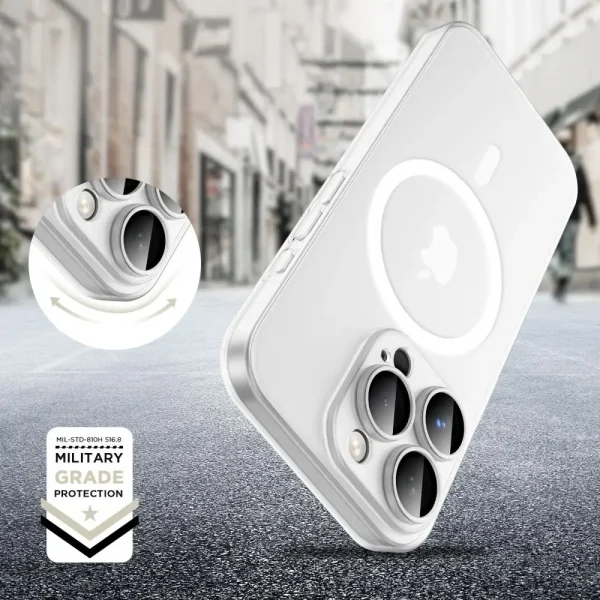 Θήκη Tech-Protect MagSlim MagSafe Matte White-Apple iPhone 15 Pro - Image 2