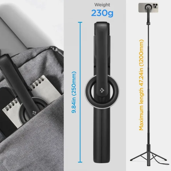 Spigen S580W MagSafe Tripod Selfie Stick Longer Version Black (AMP07659) - Image 7