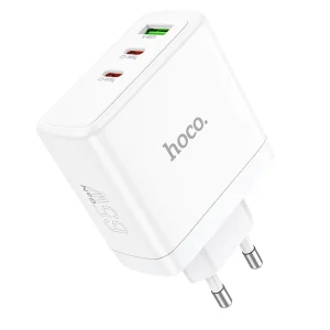 Hoco N30 Charger PD65W/QC3.0 White (2xType-C+USB A)