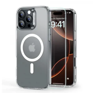 ESR Classic Hybrid Halolock MaSafe & Tempered Glass Frosted Clear-Apple iPhone 16 Pro