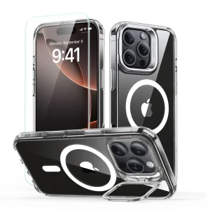 ESR Classic Hybrid KickStand Halolock MaSafe & Tempered Glass Clear-Apple iPhone 16 Pro