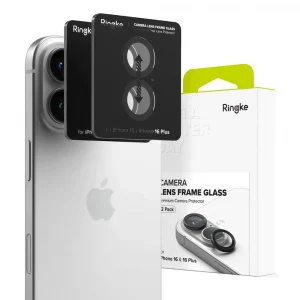 Ringke Camera Frame Protector 2-Pack Black-Apple iPhone 16/16 Plus