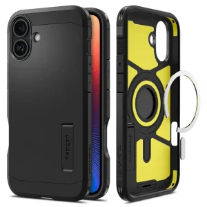 Θήκη Spigen Tough Armor (MagFit) Black-Apple iPhone 16 Plus (ACS08085)