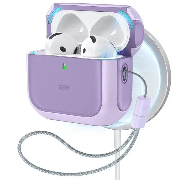 ESR Orbit Hybrid Case (HaloLock) Purple-Apple AirPods 4