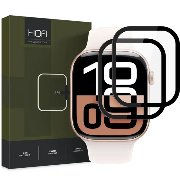 Hofi Hybrid Pro+ Glass Black-Apple Watch 10 42mm (2-Pack)