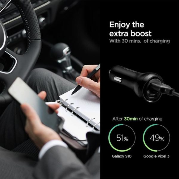 Spigen Car Charger F31QC USB-C PD 3.0 QC Total 48W (000CP25597) - Image 4