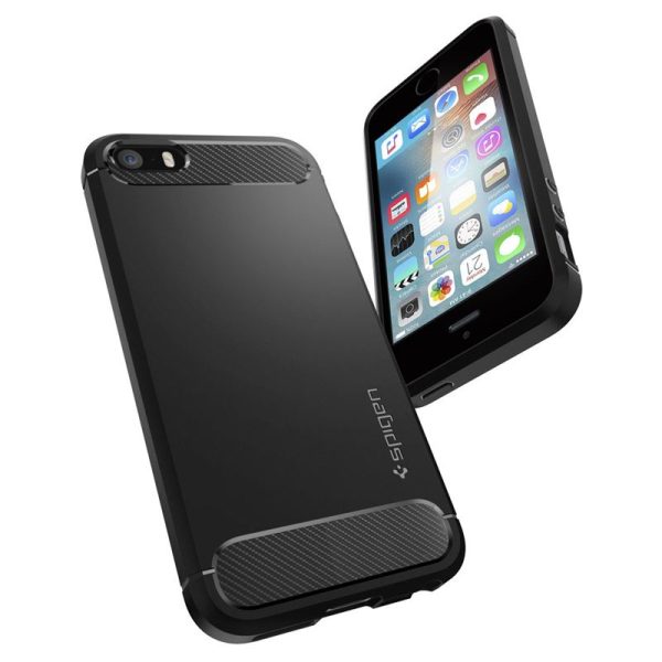 Spigen Rugged Armor Black-Apple iPhone SE 2016/5s/5 (041CS20167) - Image 3