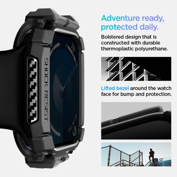 Θήκη Spigen Rugged Armor Matte Black-Apple Watch 10 46mm (ACS08597) - Image 9