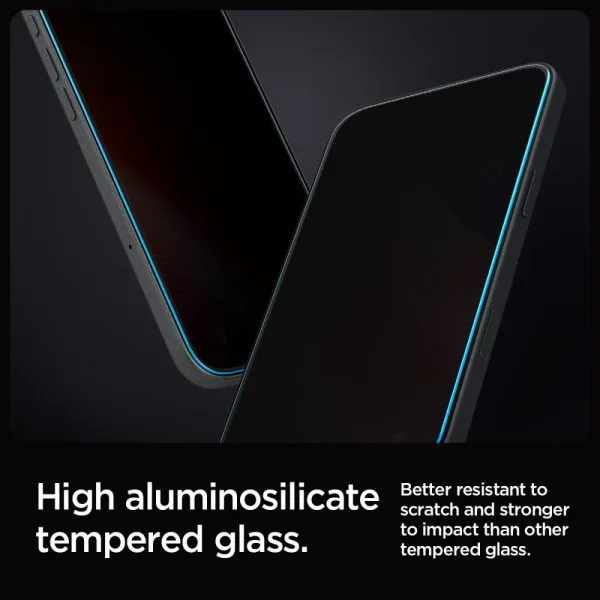 Τζάμι Privacy iPhone 16 Pro / 17 / 17 Pro Spigen Glas.tR EZ Fit AC AluminaCore 2-Pack (AGL07929) - Image 10