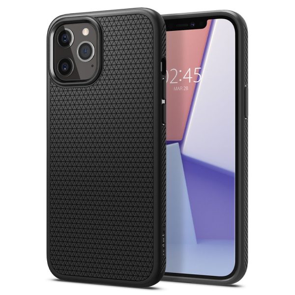 Spigen Liquid Air Case Black for Apple iPhone 12 / 12 Pro (ACS01701) - Image 2