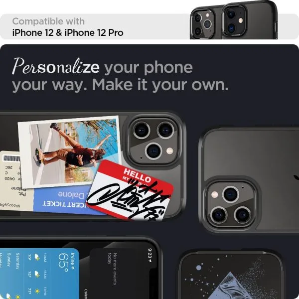 Θήκη iPhone 12 / 12 Pro Spigen Ultra Hybrid Black (ACS01703) - Image 12