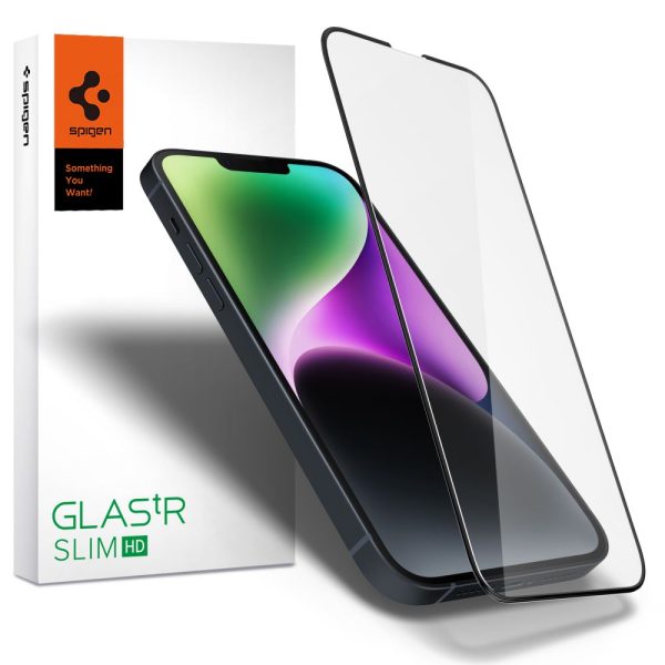 Spigen Full Cover GLAS.TR Black-Apple iPhone 14/13/13 Pro (AGL03392) - Image 8