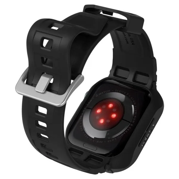Λουράκι με Θήκη Apple Watch 6/SE 1/2/3 44mm & 7/8/9 45mm Spigen Rugged Armor Pro Black (062CS25324) - Image 11