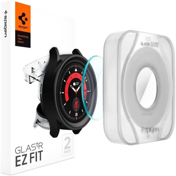 Spigen GLAS.TR EZ-FIT 2-Pack-Samsung Galaxy Watch 5 Pro 45mm (AGL05346) - Image 11