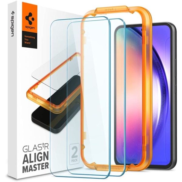 Spigen Align Master GLAS.TR Slim 2 Pack Clear-Samsung Galaxy A54 5G (AGL05966) - Image 8