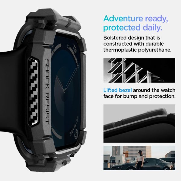 Θήκη Spigen Rugged Armor Matte Black-Apple Watch 10 42mm (ACS08585) - Image 11