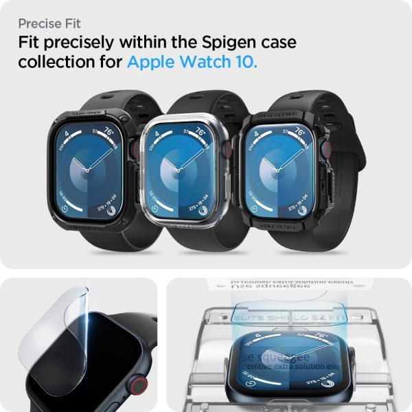 Spigen Screen Protector Elite Shield EZ Fit 2PCS Clear-Apple Watch 10 42mm (AFL08580) - Image 12