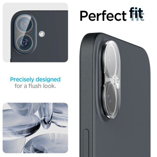 Spigen Lens Protector Optik GLAS.tR 2-Pack Clear-Apple iPhone 16/16 Plus (AGL07923) - Image 11