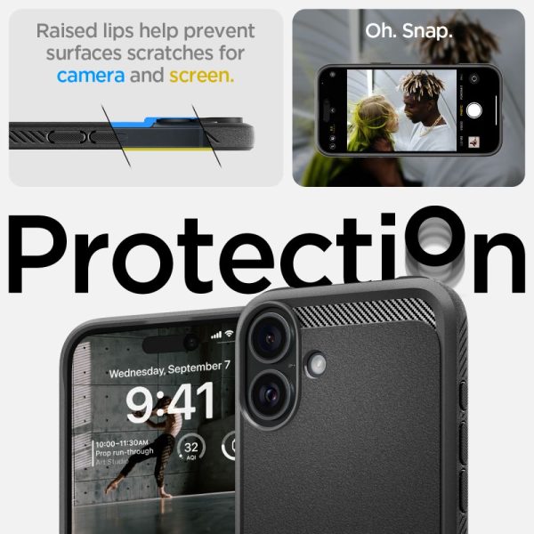 Θήκη Spigen Rugged Armor (MagFit) Black-Apple iPhone 16 (ACS08214) - Image 11