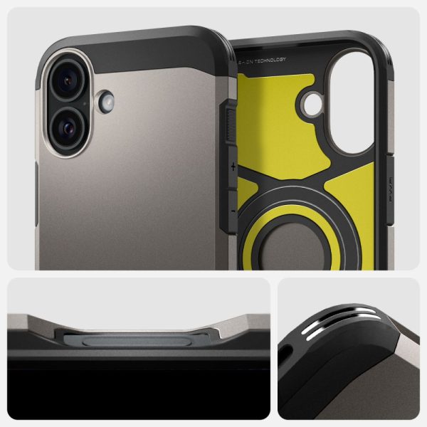 Θήκη Spigen Tough Armor AI (MagFit) Gunmetal-Apple iPhone 16 (ACS08215) - Image 11